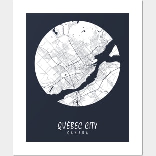 Quebec, Canada City Map - Full Moon Posters and Art